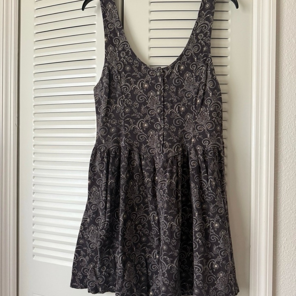 Purple and White Paisley Dress